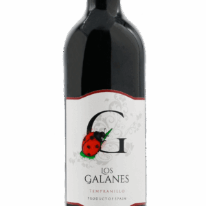 Caja de 6 botellas de vino tinto joven Los Galanes de la variedad Tempranillo 13% VOL.